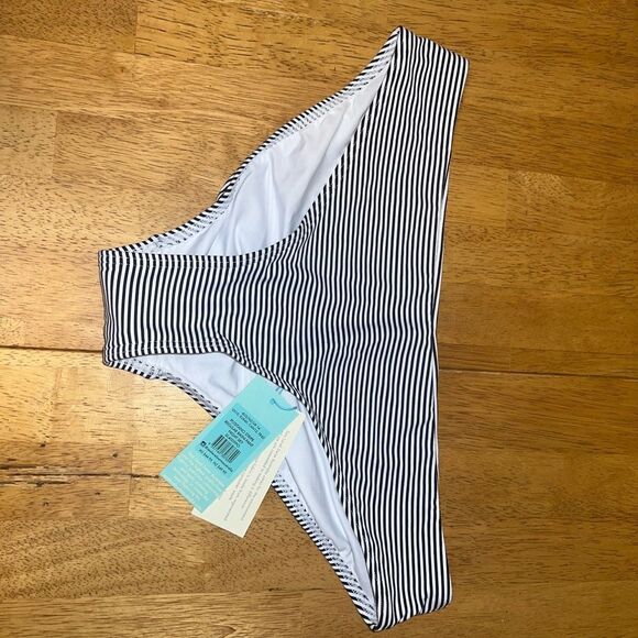 Sea Level POSITANO STRIPE REGULAR BIKINI PANT NIGHT SKY Size 10 - Picture 4 of 6